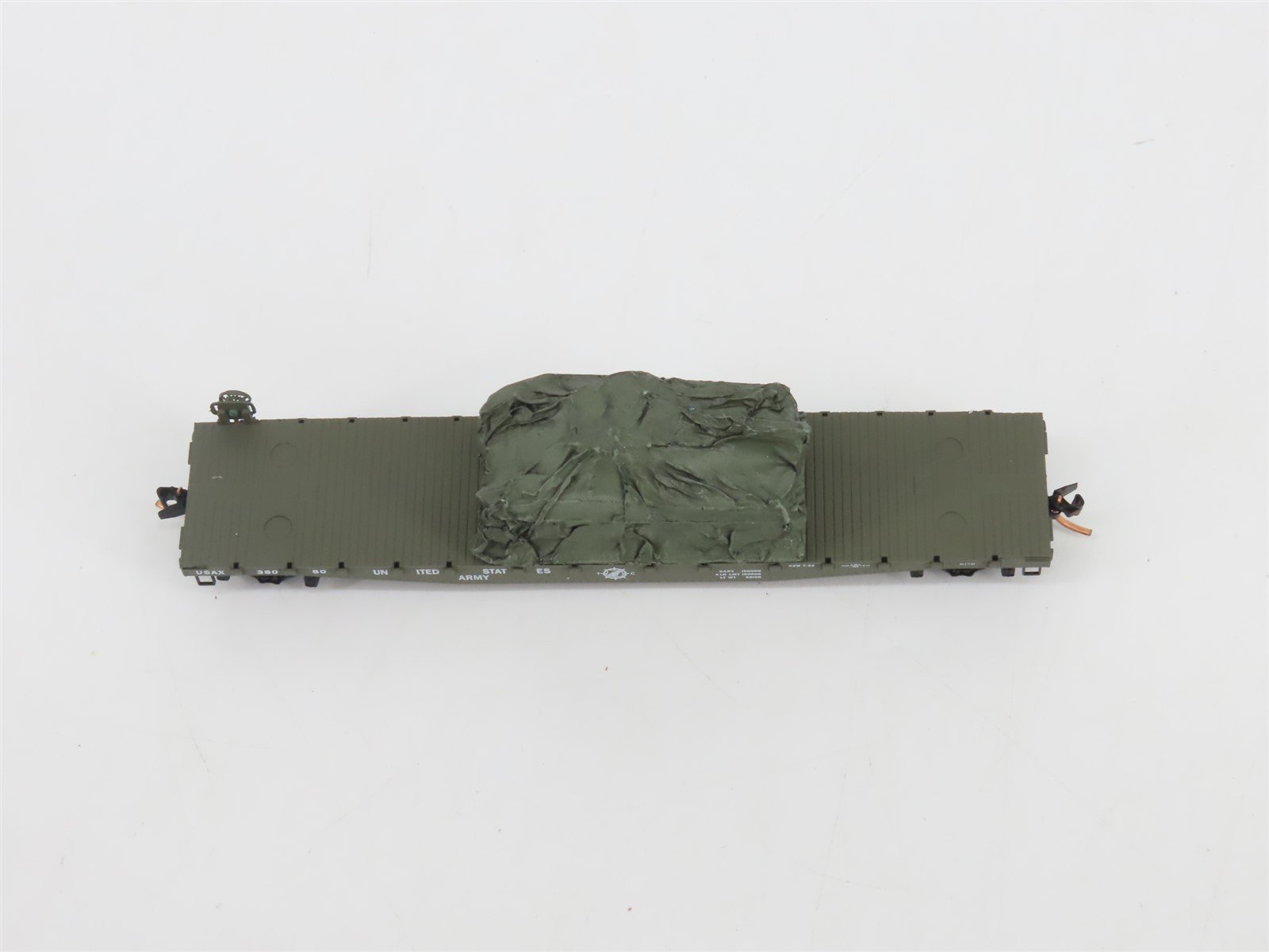 N Micro-Trains MTL 04500181 USAX U.S. Army 50' Flat Car #38080 w/ Tank Load
