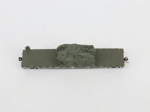 N Micro-Trains MTL 04500181 USAX U.S. Army 50' Flat Car #38080 w/ Tank Load