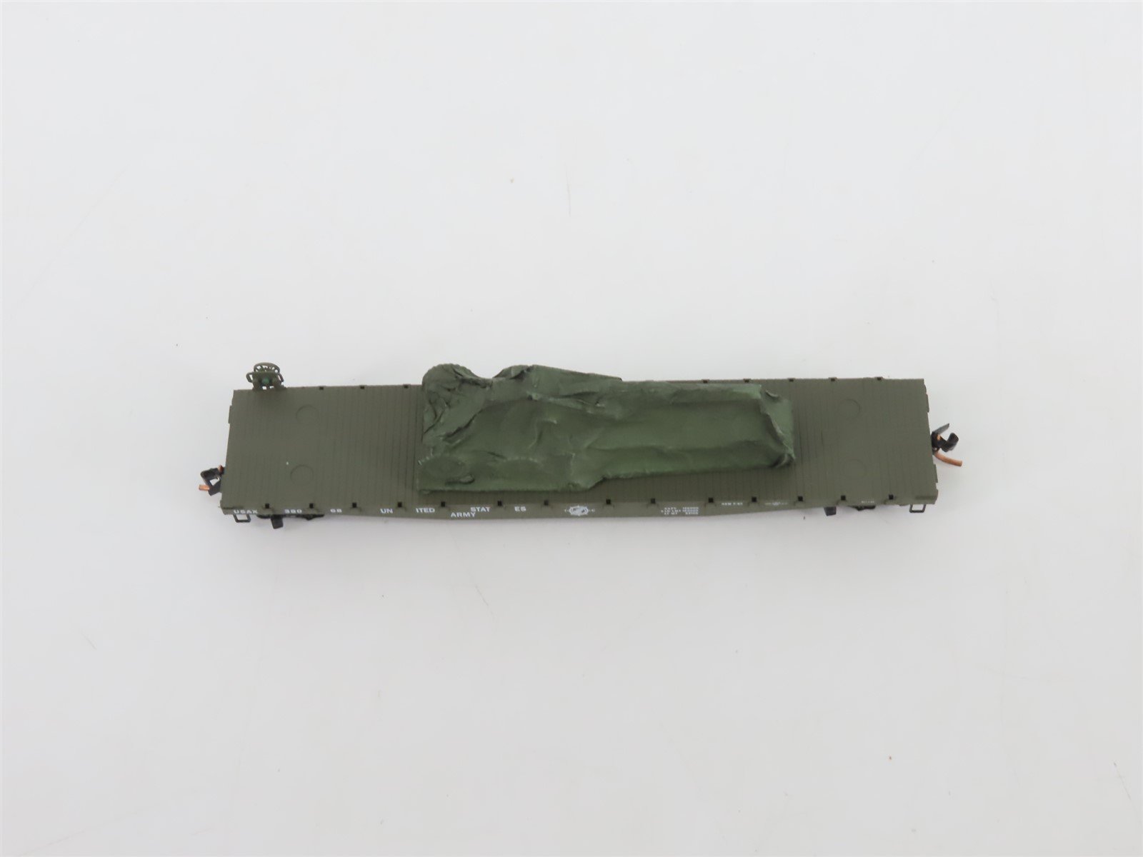 N Micro-Trains MTL 04500182 USAX U.S. Army 50' Flat Car #38068 w/ Cannon Load
