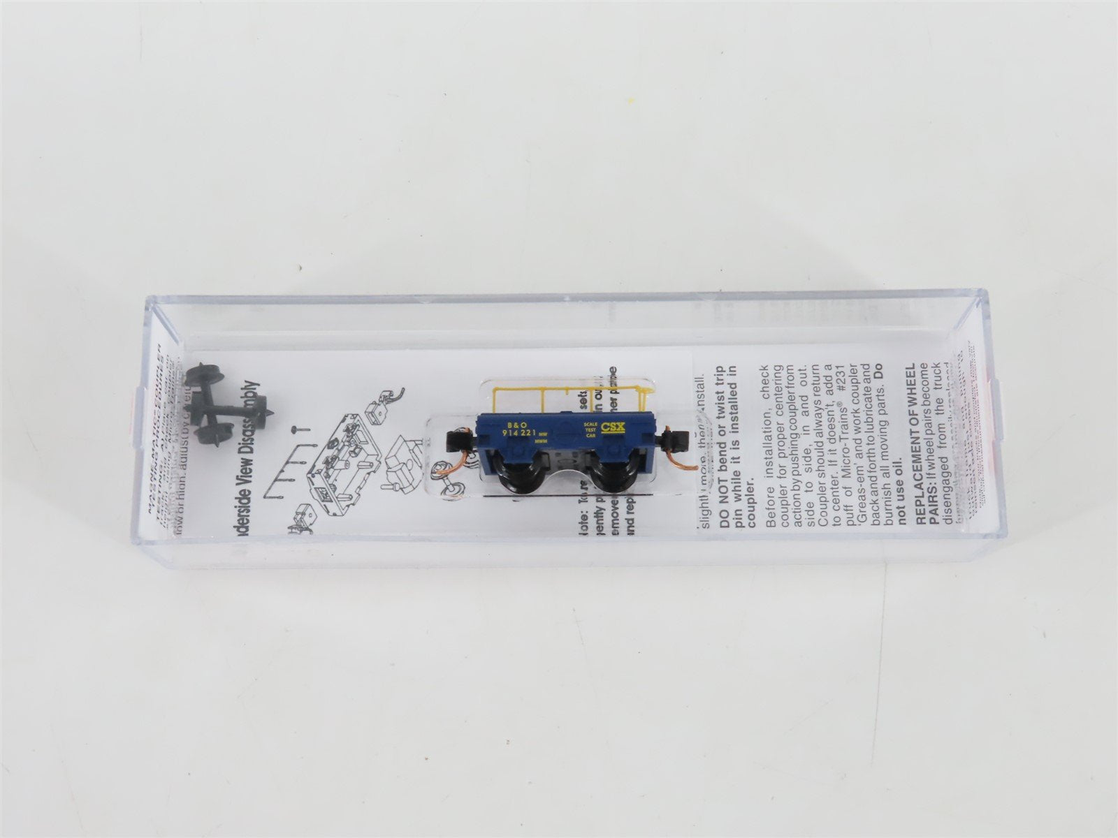 N Scale Micro-Trains MTL 12100010 B&O CSX Baltimore & Ohio Scale Test Car 941221