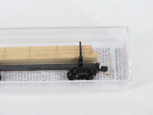 N Scale Micro-Trains MTL 11400080 40' Modern Log Car w/ Uprights & Timber Load