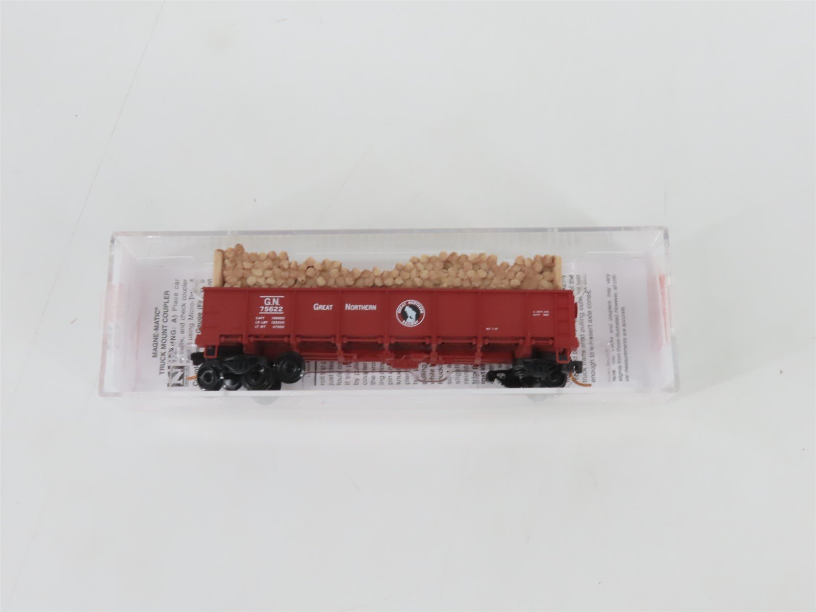 N Scale Micro-Trains MTL 08300052 GN Great Northern 40' Gondola #75622 w/ Load