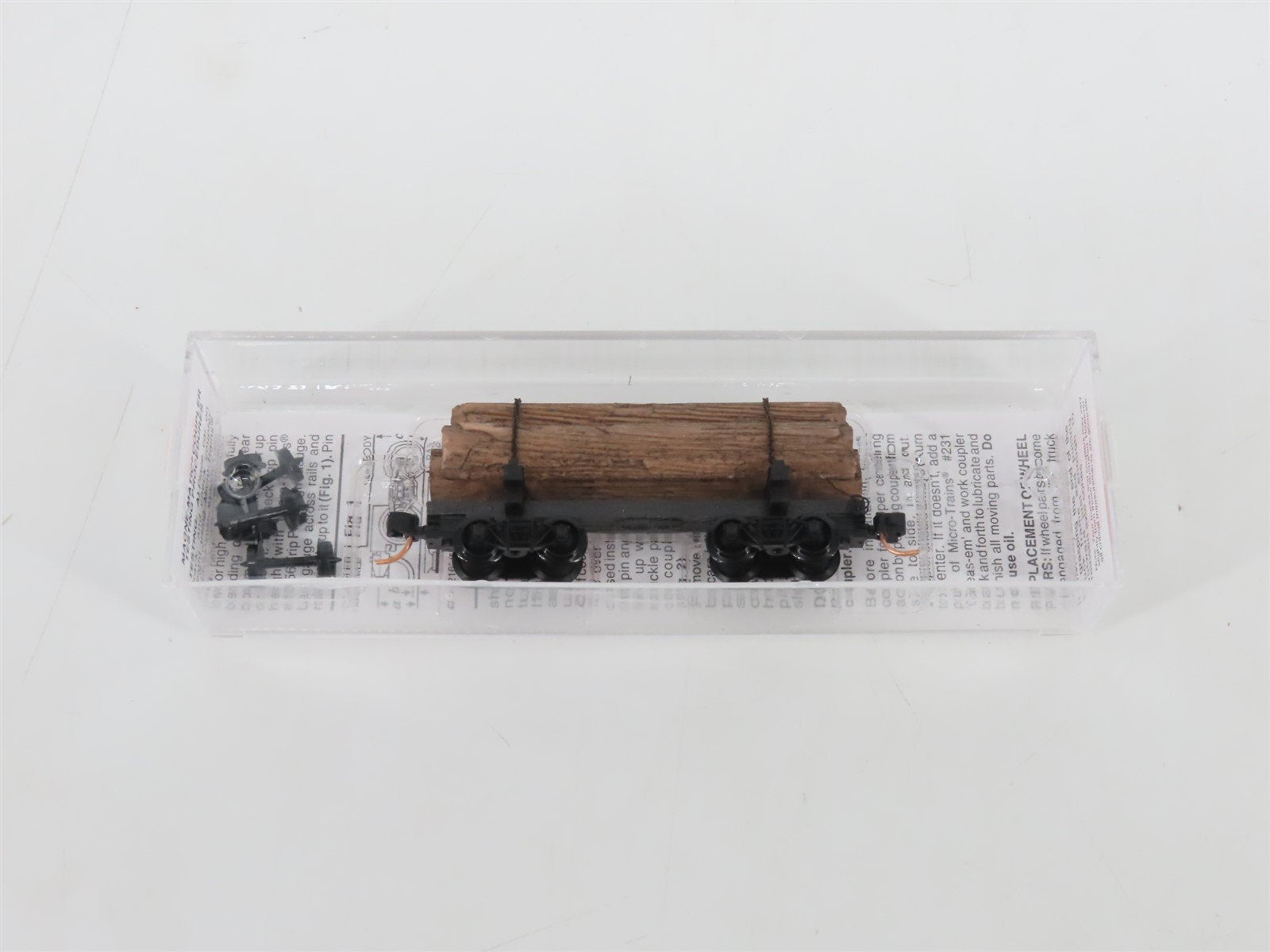 N Scale Micro-Trains MTL 113520 Black 30' Skeleton Log Car w/ Log Load #5