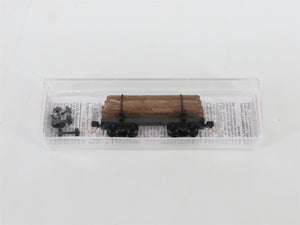 N Scale Micro-Trains MTL 113520 Black 30' Skeleton Log Car w/ Log Load #5
