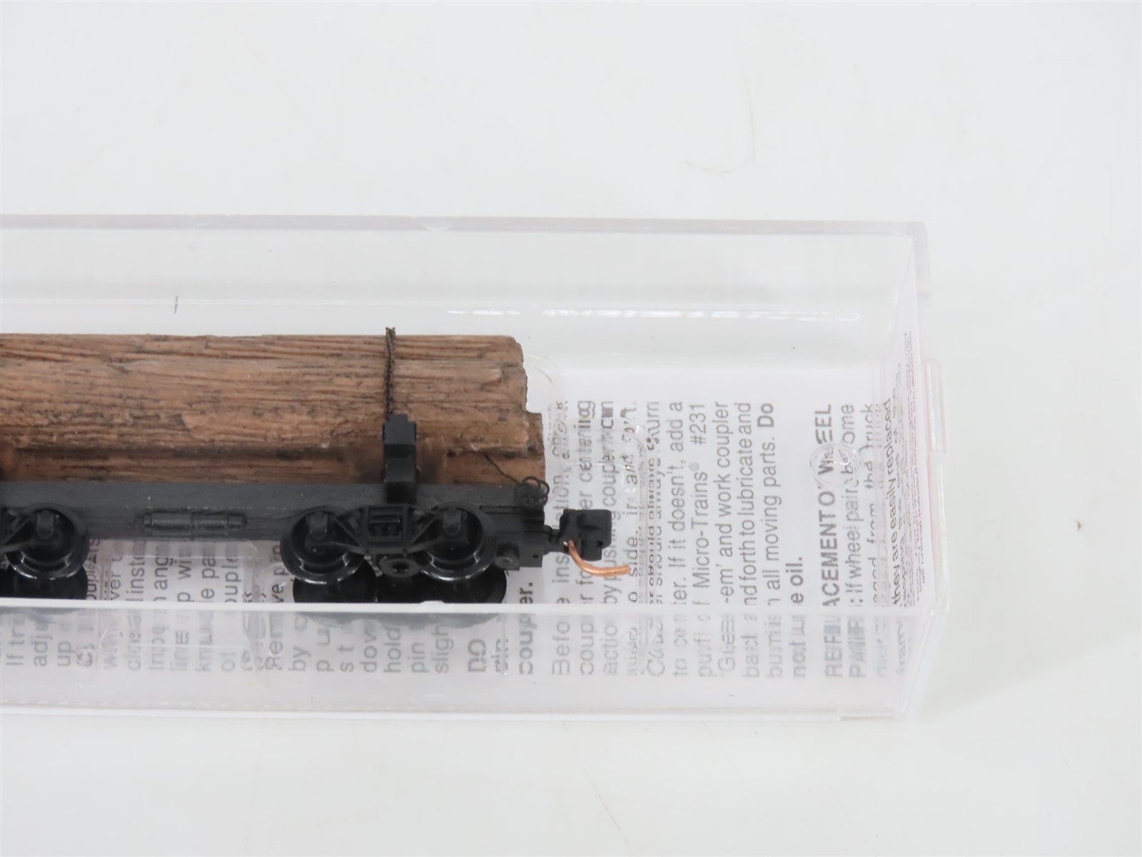 N Scale Micro-Trains MTL 113520 Black 30' Skeleton Log Car w/ Log Load #5