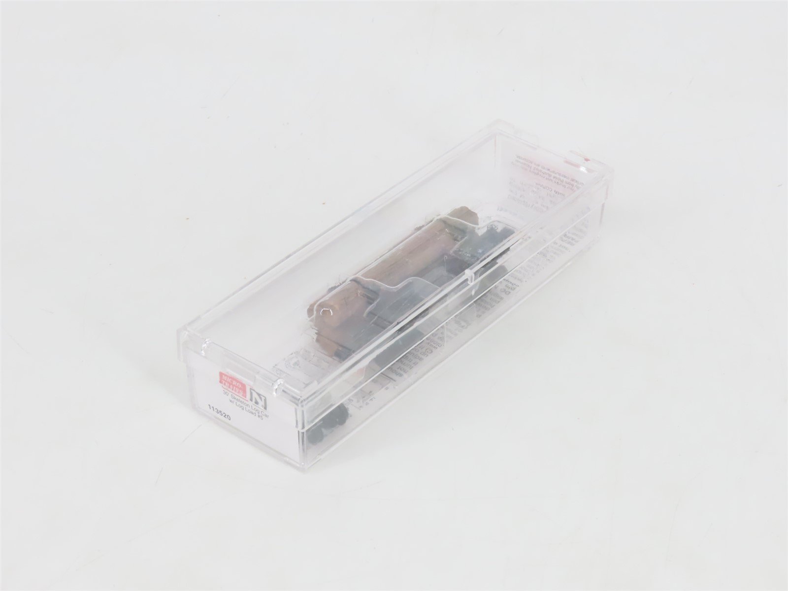 N Scale Micro-Trains MTL 113520 Black 30' Skeleton Log Car w/ Log Load #5