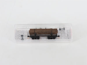 N Scale Micro-Trains MTL 113510 Black 30' Skeleton Log Car w/ Log Load #4