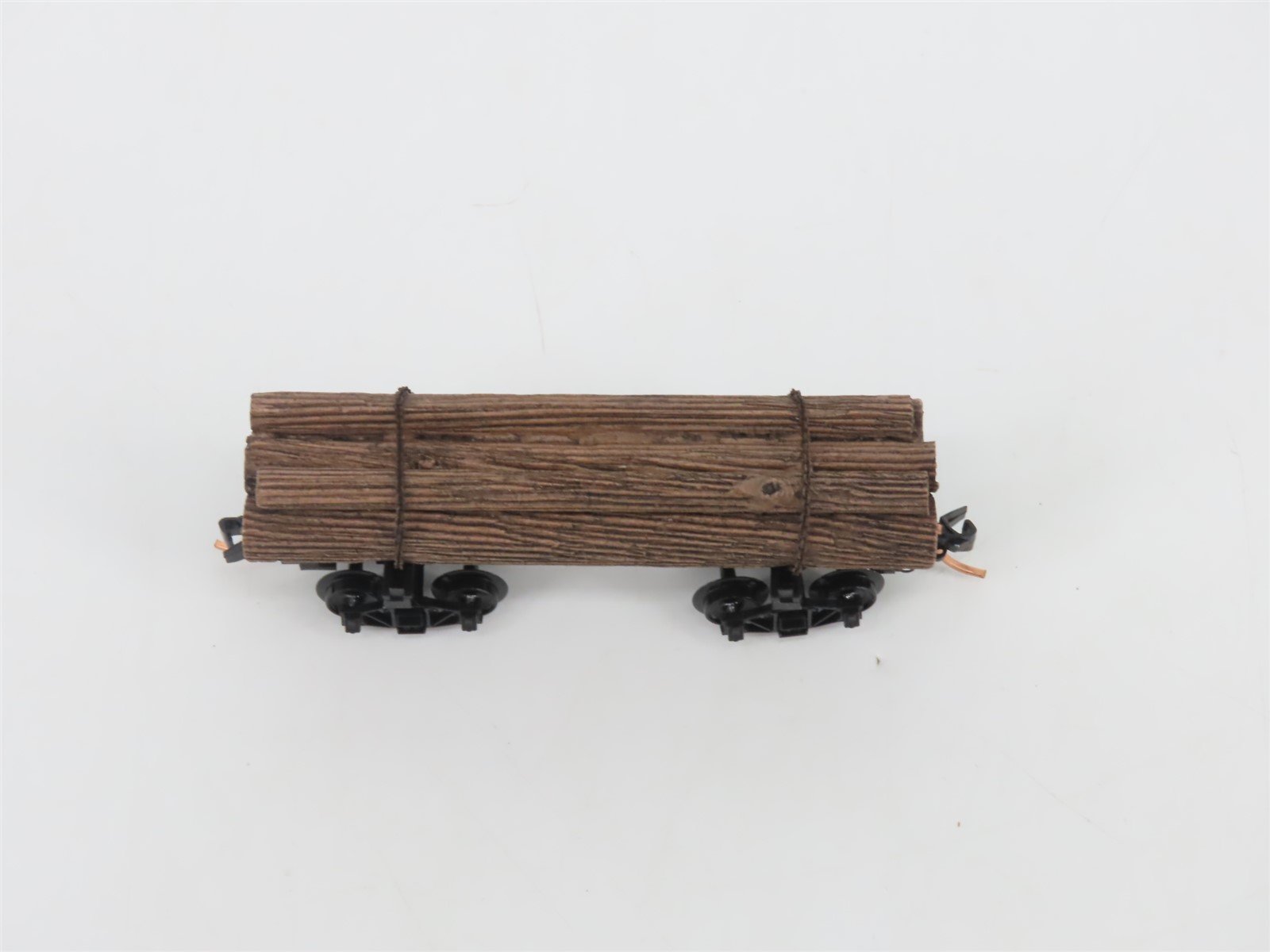 N Scale Micro-Trains MTL 113510 Black 30' Skeleton Log Car w/ Log Load #4