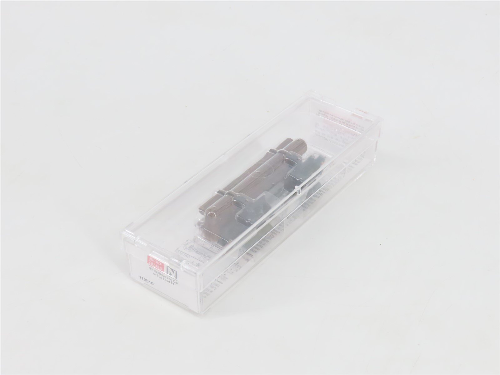N Scale Micro-Trains MTL 113510 Black 30' Skeleton Log Car w/ Log Load #4