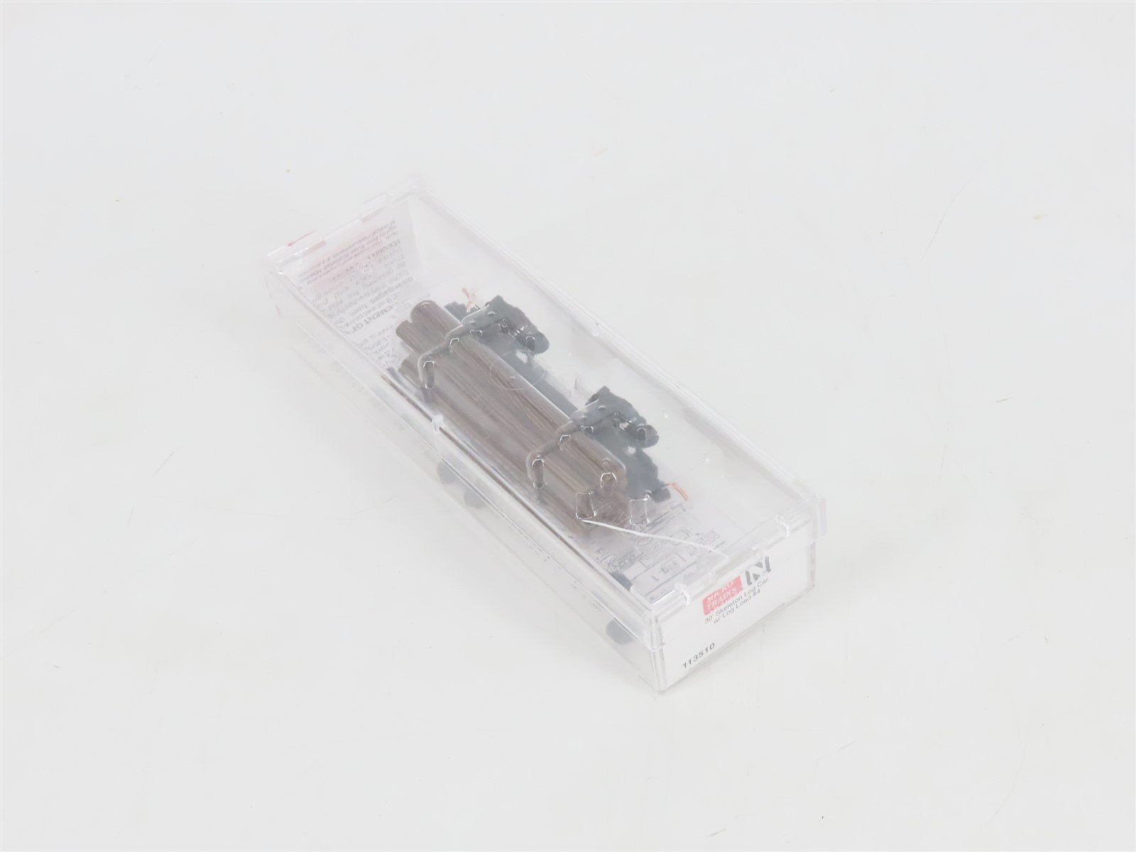 N Scale Micro-Trains MTL 113510 Black 30' Skeleton Log Car w/ Log Load #4