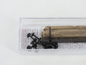 N Scale Micro-Trains MTL 11400060 40' Modern Log Car w/ Uprights & Log Load