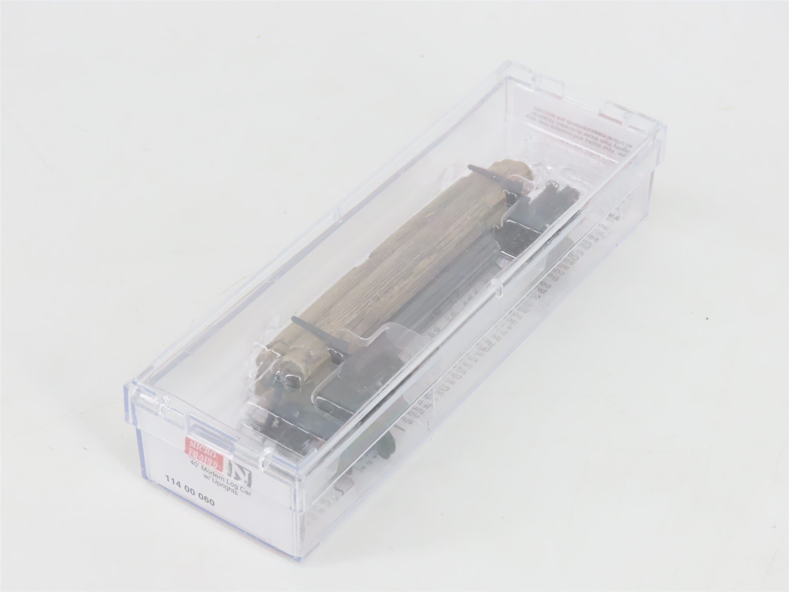N Scale Micro-Trains MTL 11400060 40' Modern Log Car w/ Uprights & Log Load