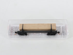 N Scale Micro-Trains MTL 11400070 40' Modern Log Car w/ Uprights & Load