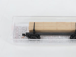 N Scale Micro-Trains MTL 11400070 40' Modern Log Car w/ Uprights & Load