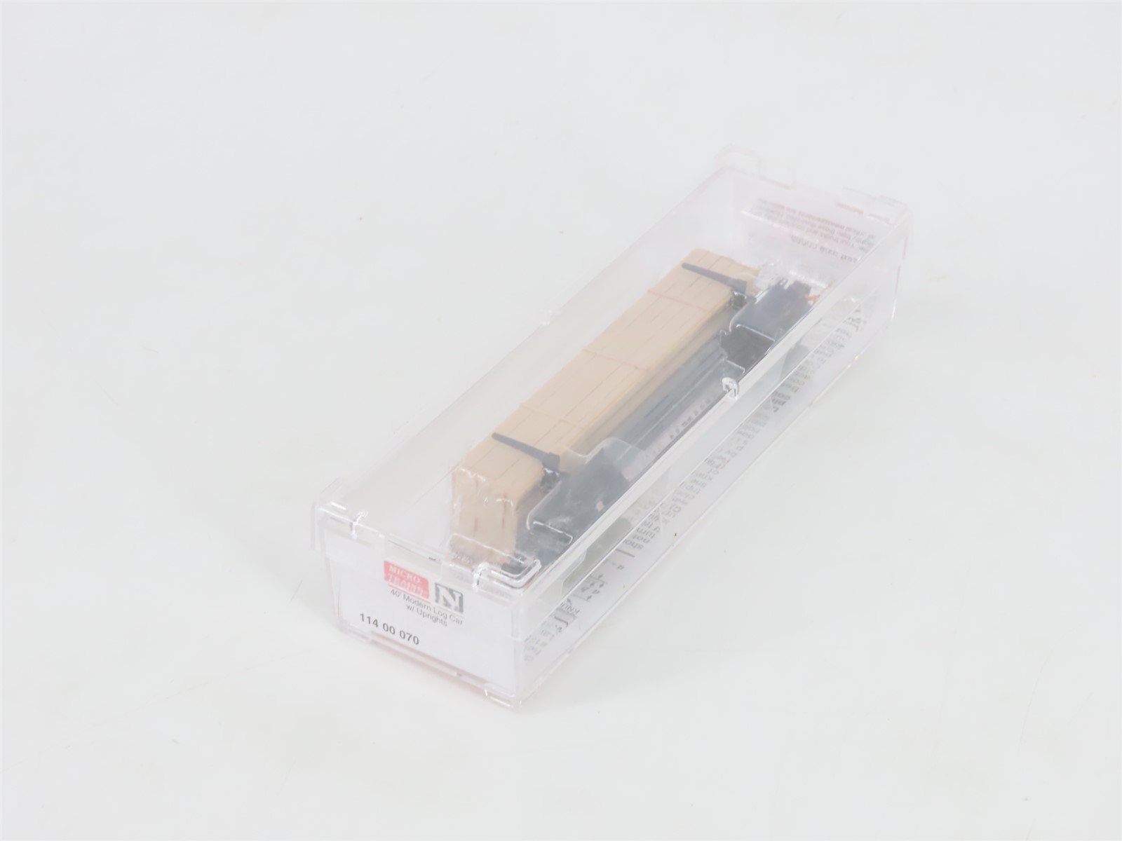 N Scale Micro-Trains MTL 11400070 40' Modern Log Car w/ Uprights & Load