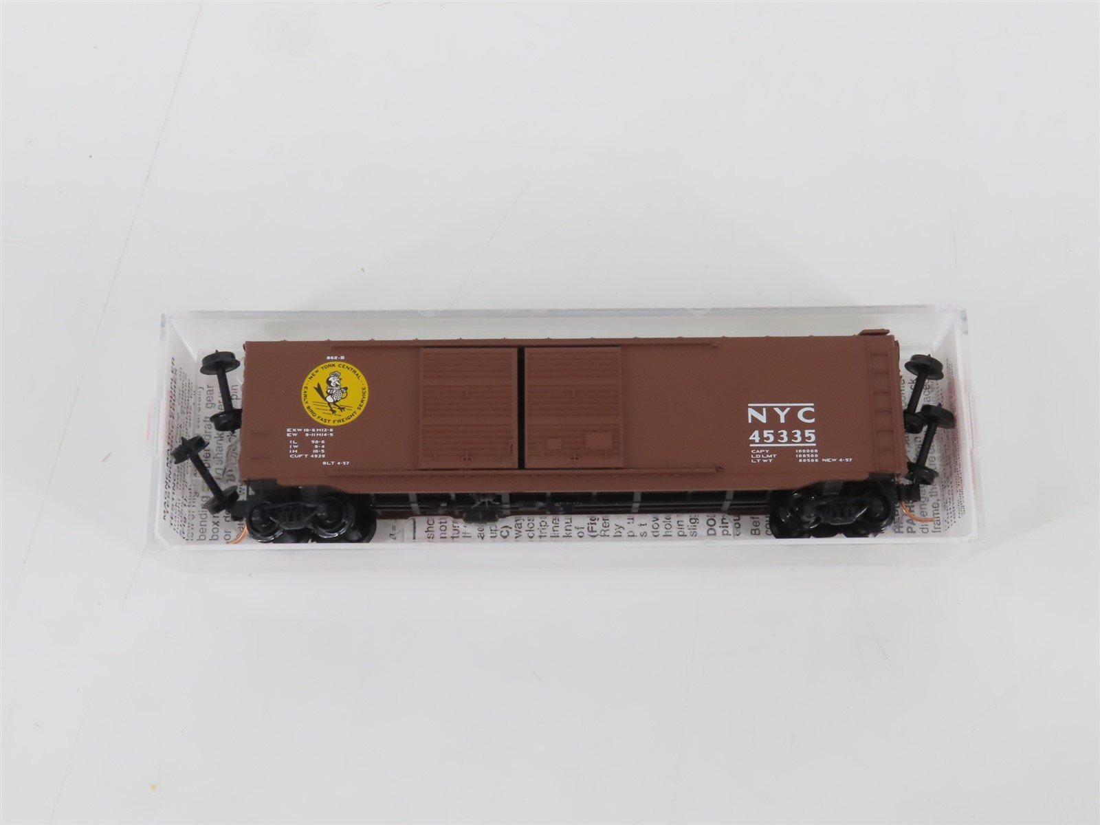 N Scale Micro-Trains MTL 34220 NYC New York Central Early Bird 50' Boxcar #45335
