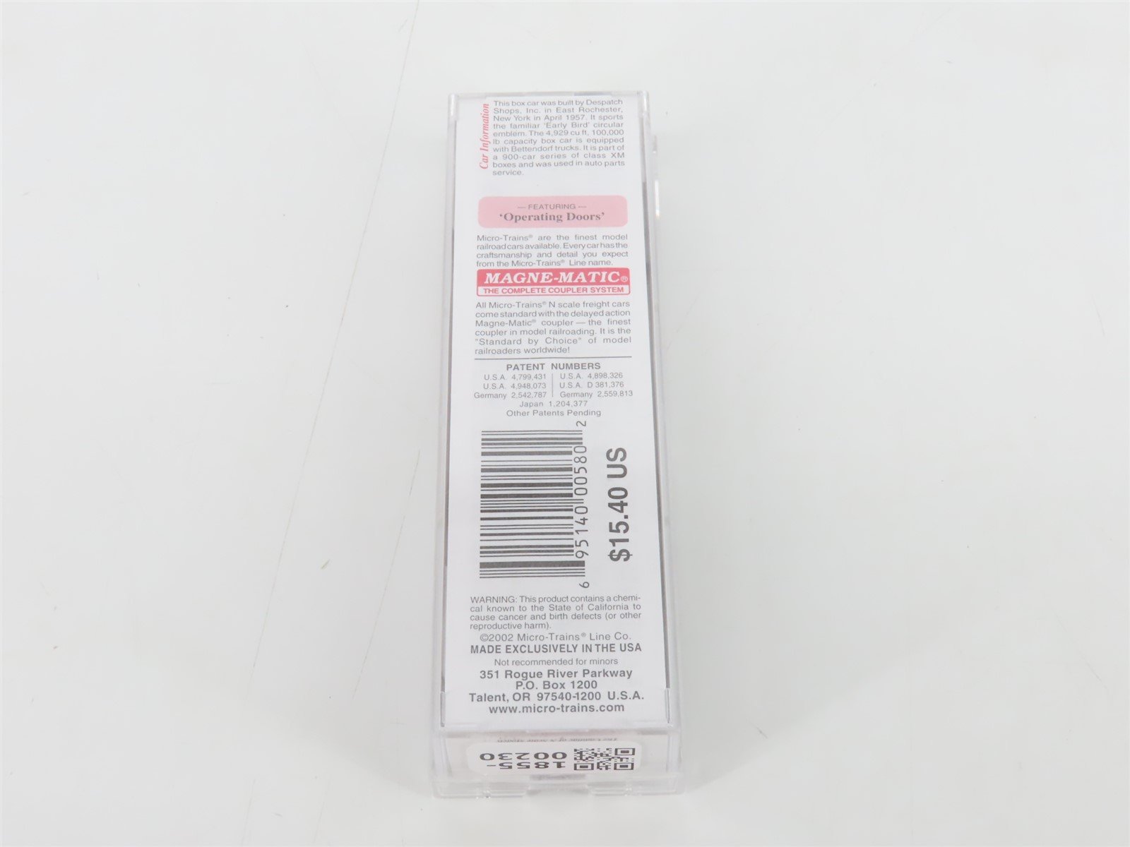 N Scale Micro-Trains MTL 34220 NYC New York Central Early Bird 50' Boxcar #45335