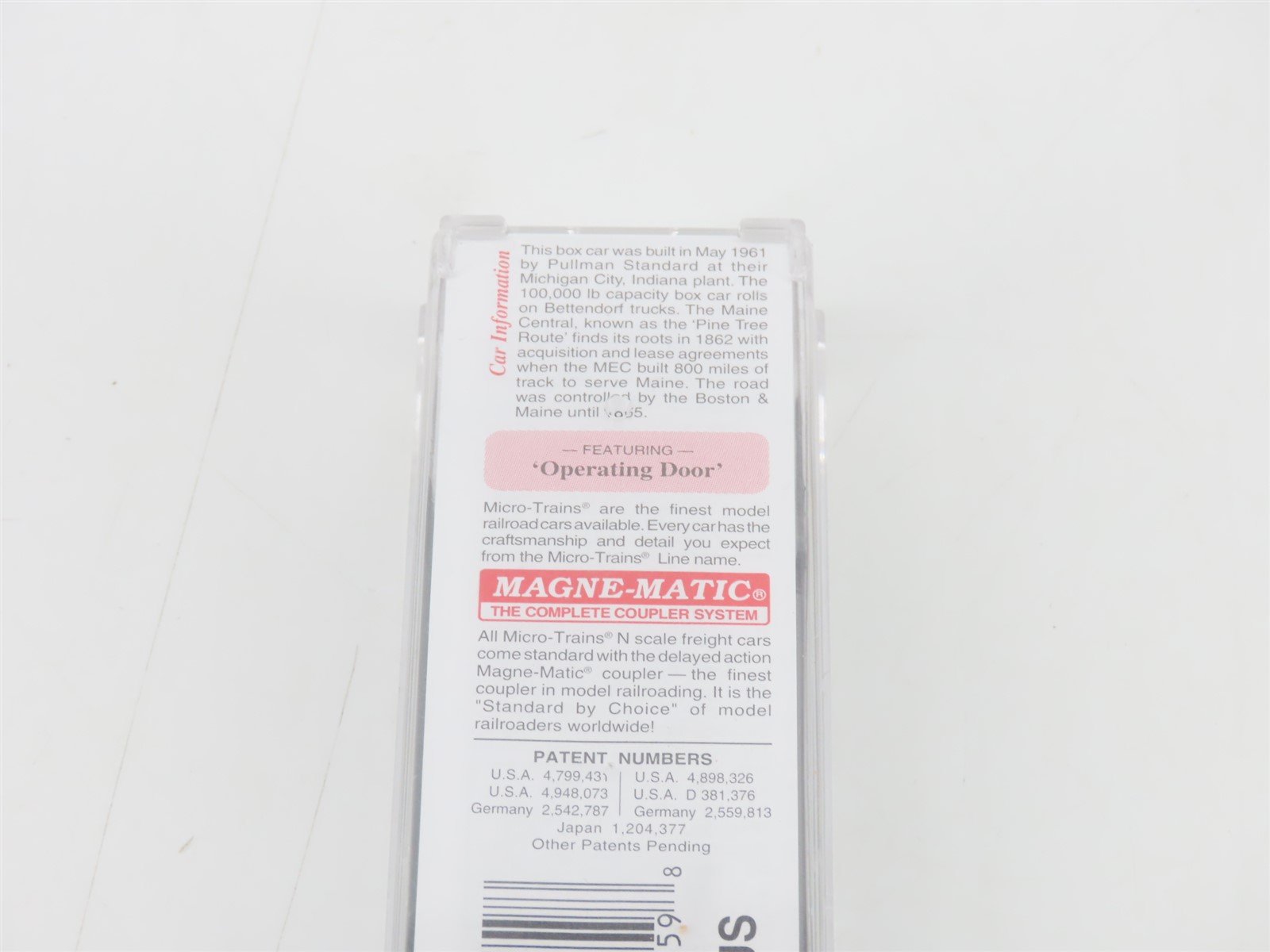 N Micro-Trains MTL 31330 MEC Maine Central Pine Tree Route 50' Box Car #9507