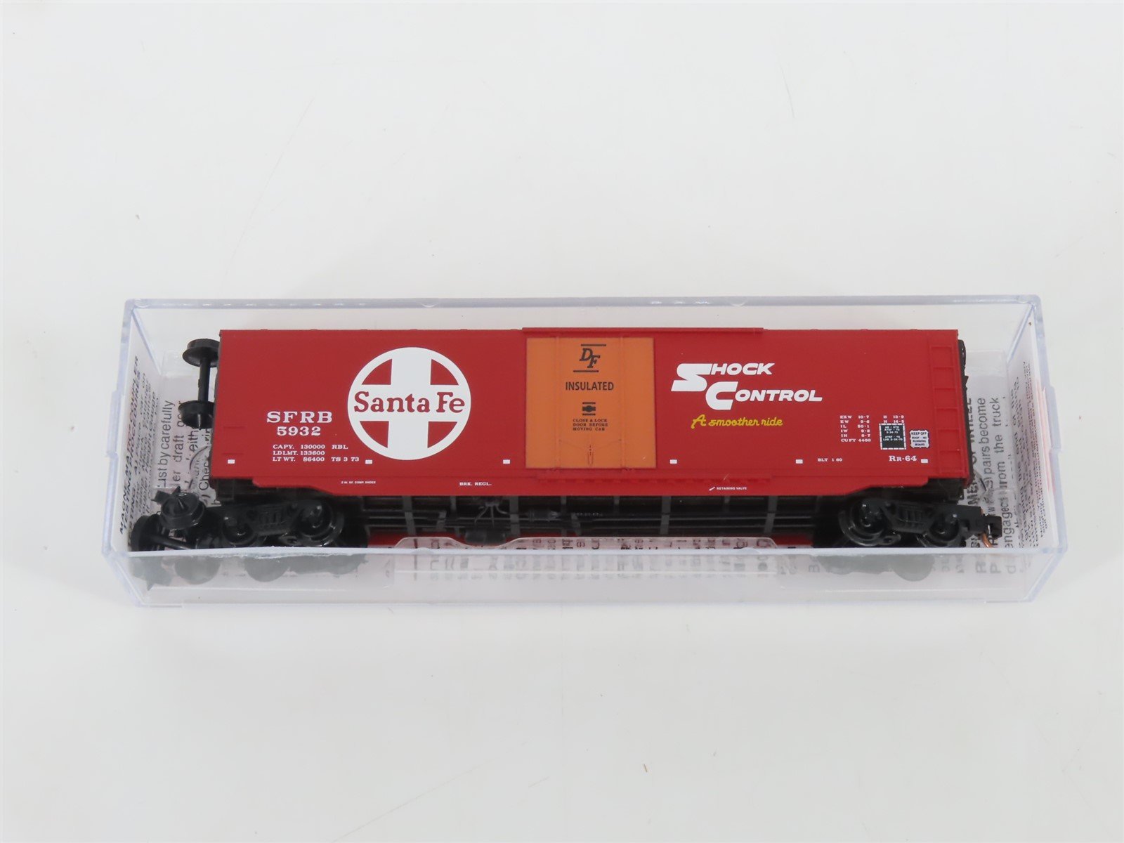 N Scale Micro-Trains MTL 03800450 SFRB Santa Fe 50' Plug Door Box Car #5932