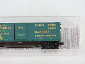 N Scale Micro-Trains MTL 39200 Menasha Wooden Ware Co. 40' Box Car #245