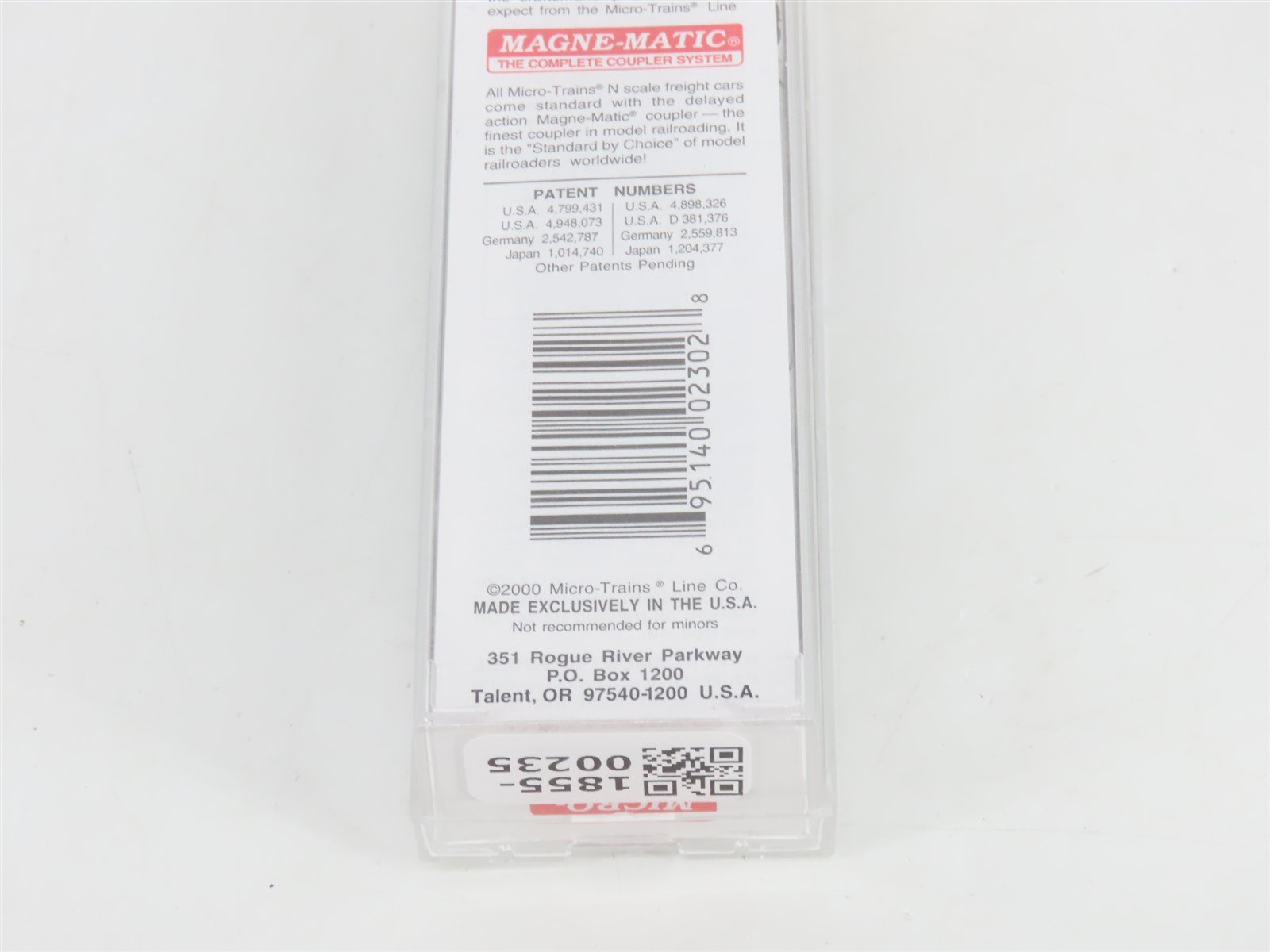 N Scale Micro-Trains MTL 39200 Menasha Wooden Ware Co. 40' Box Car #245