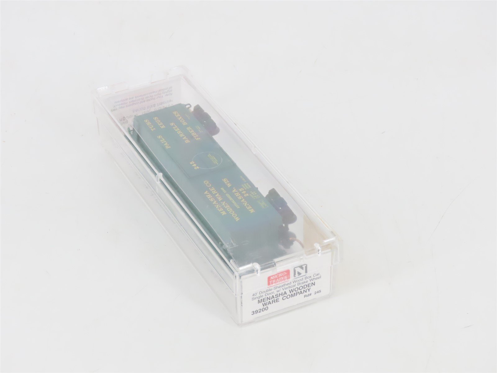 N Scale Micro-Trains MTL 39200 Menasha Wooden Ware Co. 40' Box Car #245