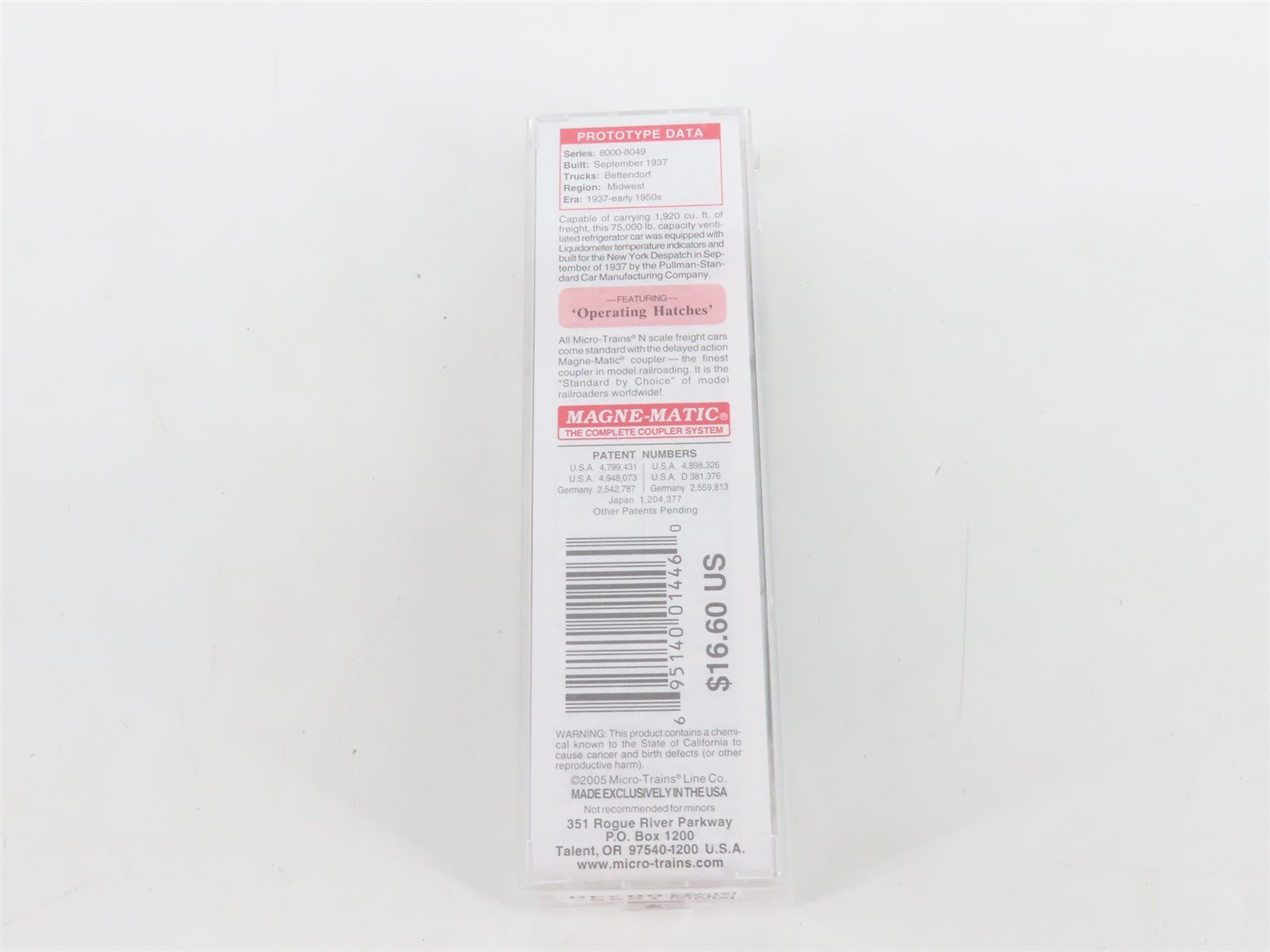 N Micro-Trains MTL 04700080 NYDX New York Despatch Refrigerator 40' Reefer #8050