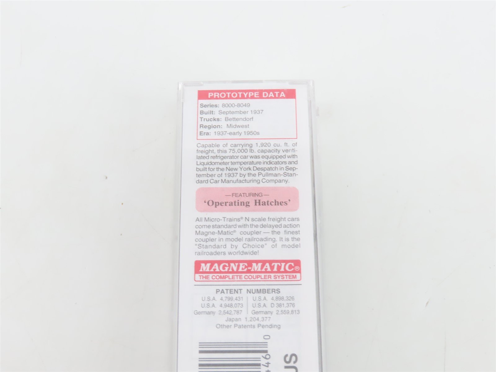 N Micro-Trains MTL 04700080 NYDX New York Despatch Refrigerator 40' Reefer #8050