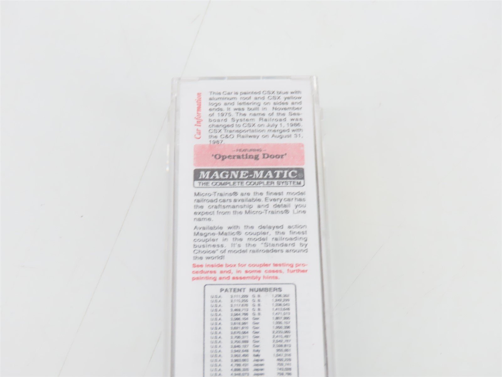 N Scale Micro-Trains MTL 25550/3 CSXT CSX 50' Single Door Box Car #141085