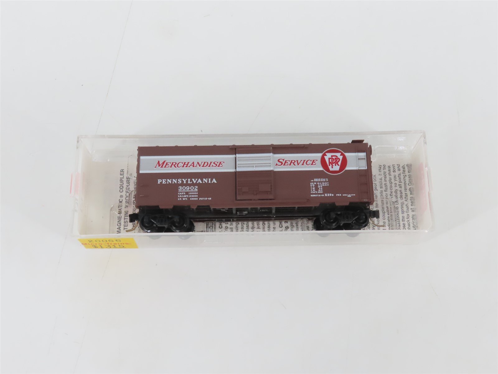 N Micro-Trains MTL 20066 PRR Pennsylvania Merchandise Service 40' Box Car #30902