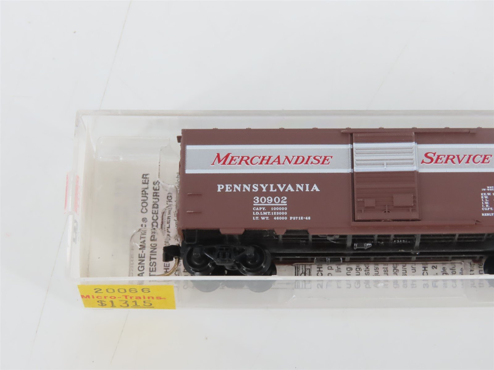 N Micro-Trains MTL 20066 PRR Pennsylvania Merchandise Service 40' Box Car #30902