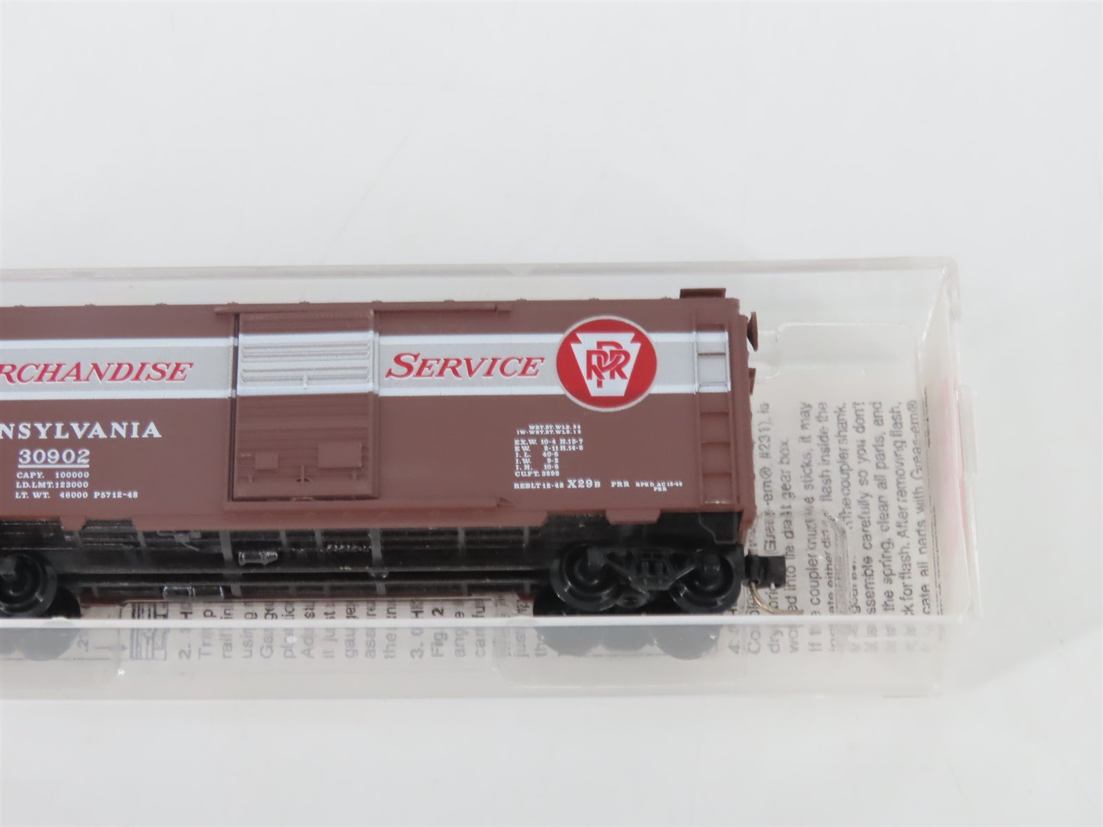 N Micro-Trains MTL 20066 PRR Pennsylvania Merchandise Service 40' Box Car #30902