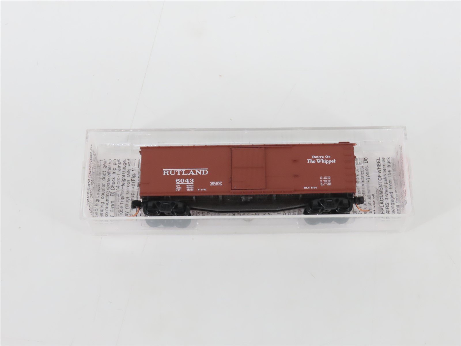 N Scale Micro-Trains MTL 39130 RUT Rutland Route Of The Whippet 40' Boxcar #6043