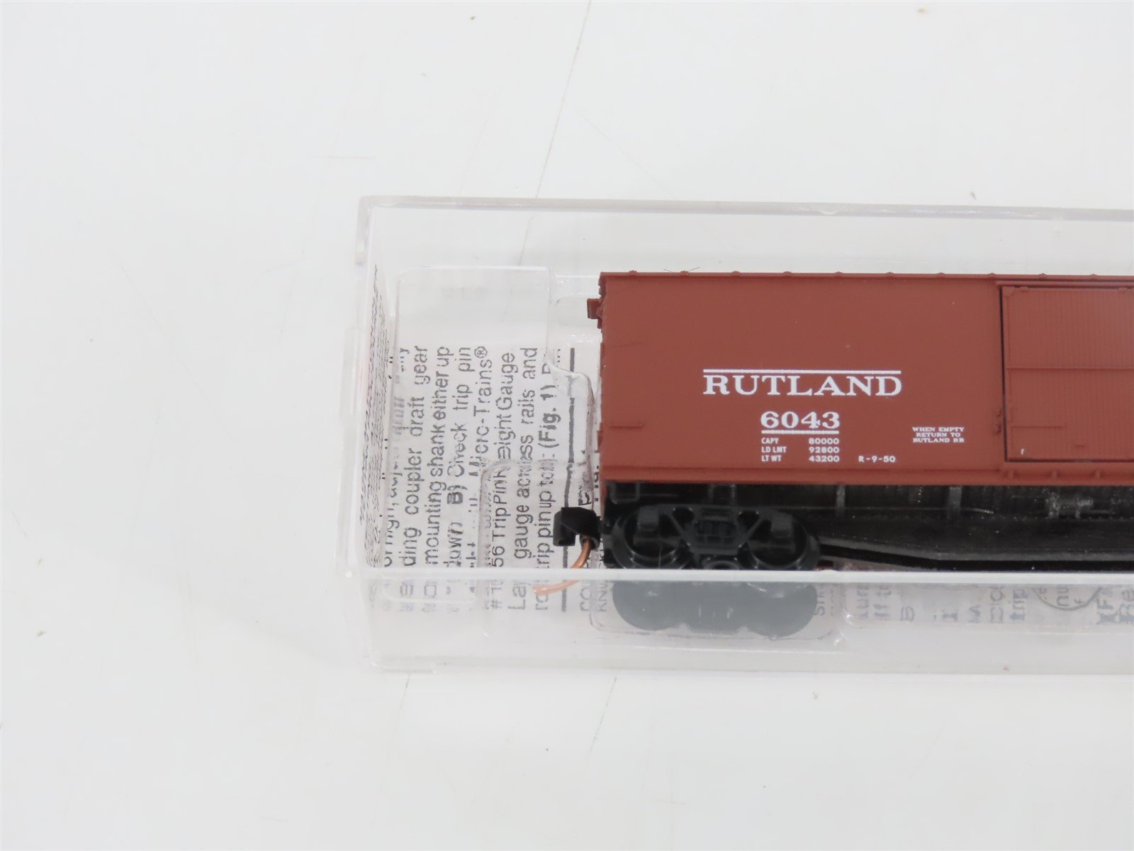 N Scale Micro-Trains MTL 39130 RUT Rutland Route Of The Whippet 40' Boxcar #6043