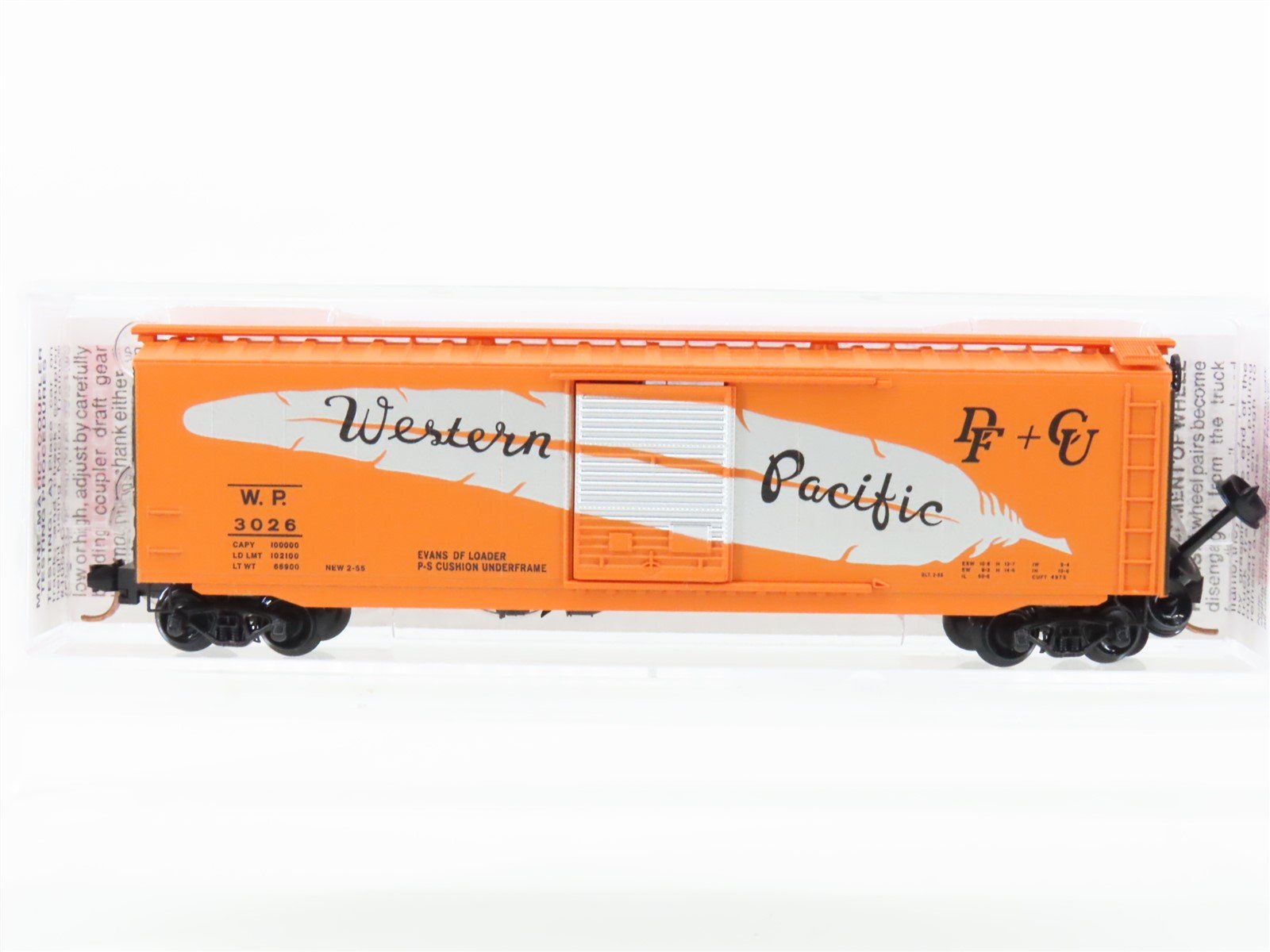 N Scale Micro-Trains 03100290 WP Western Pacific 50' Standard Boxcar #3026