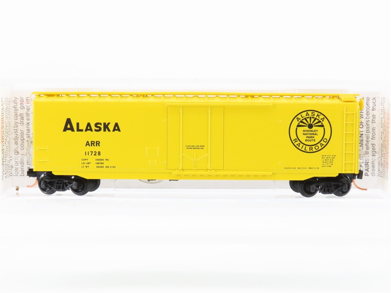 N Scale Micro-Trains MTL 32100 ARR Alaska 50' Standard Boxcar #11728