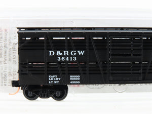 N Scale Micro-Trains MTL 35090 DRGW Rio Grande 40' Stock Car #36413