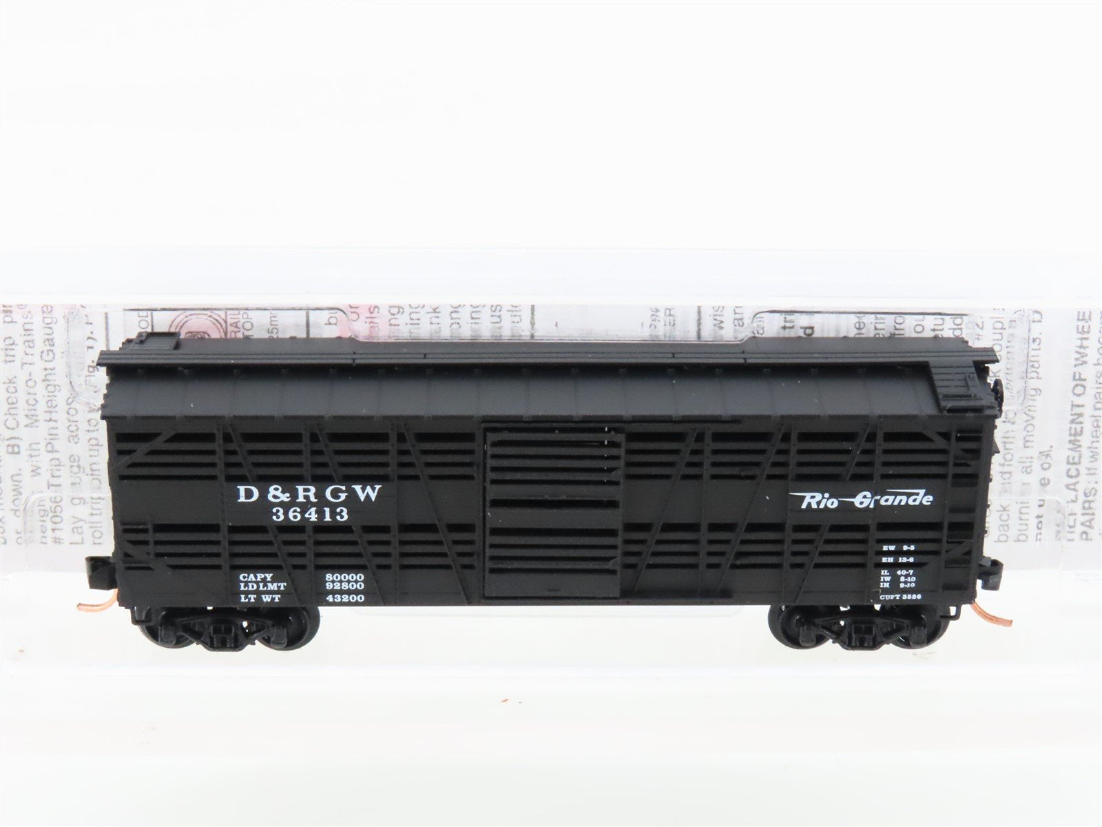 N Scale Micro-Trains MTL 35090 DRGW Rio Grande 40' Stock Car #36413