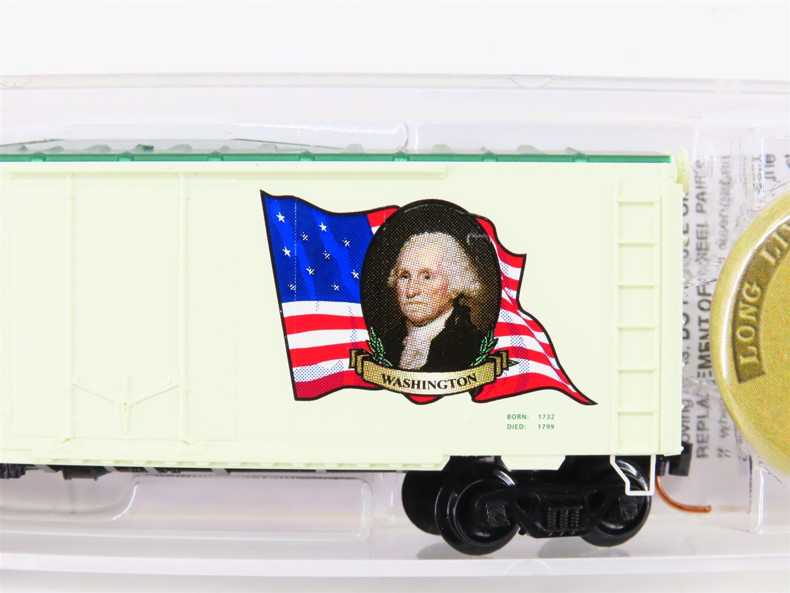 N Scale Micro-Trains MTL 0740010 George Washington 40' Boxcar #1789-1797 wButton