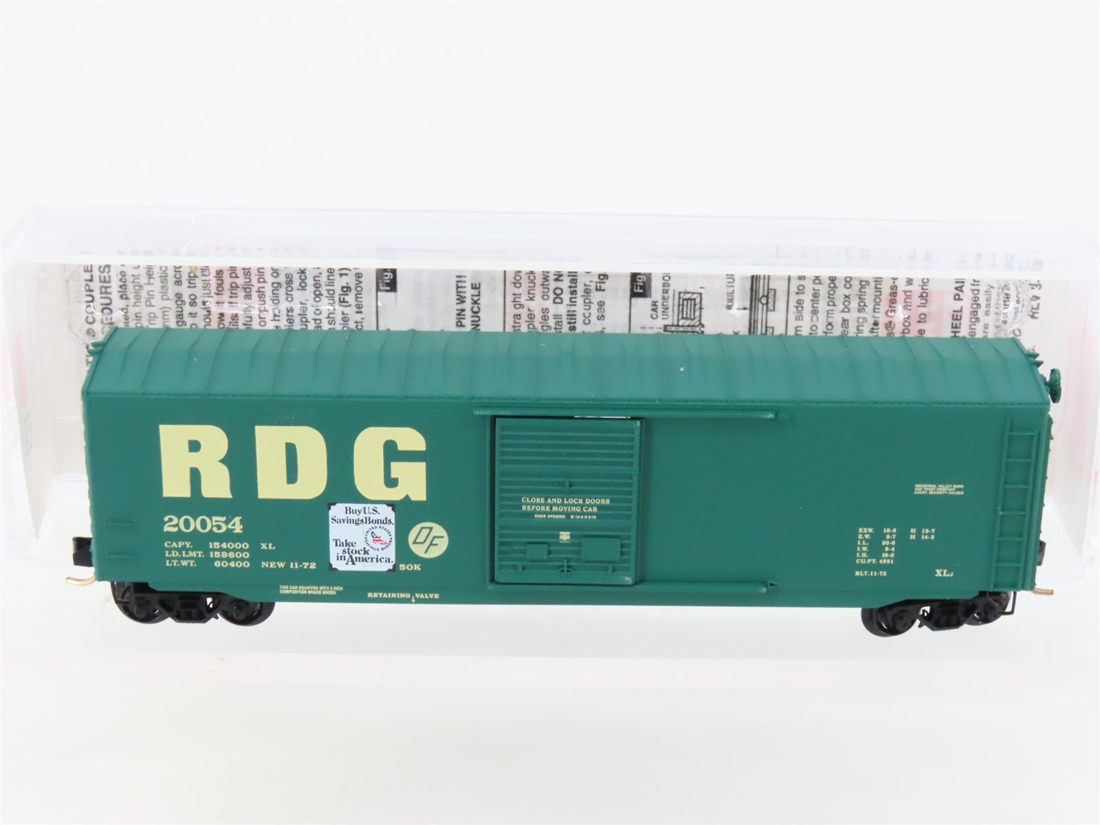 N Scale Micro-Trains MTL 77020 RDG Reading 40' Standard Boxcar #20054