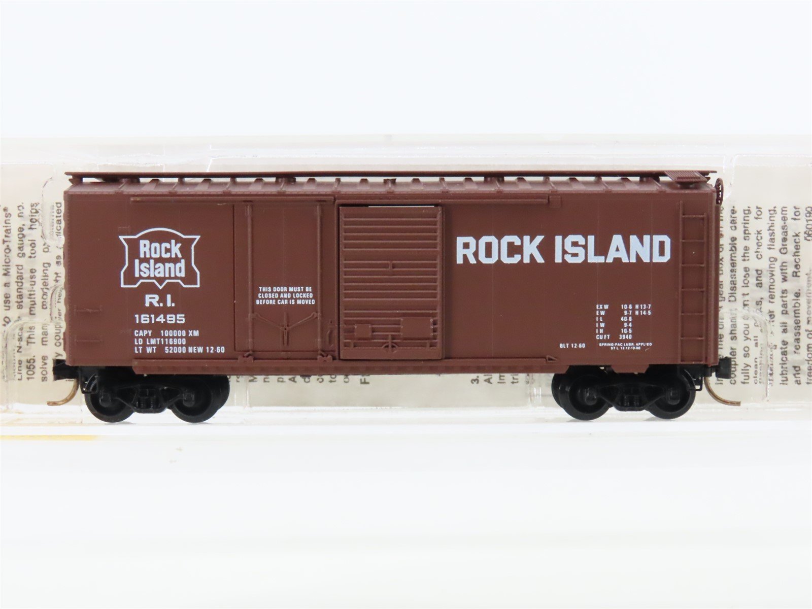 N Scale Micro-Trains 22060 RI Rock Island 40' Standard Boxcar #161495