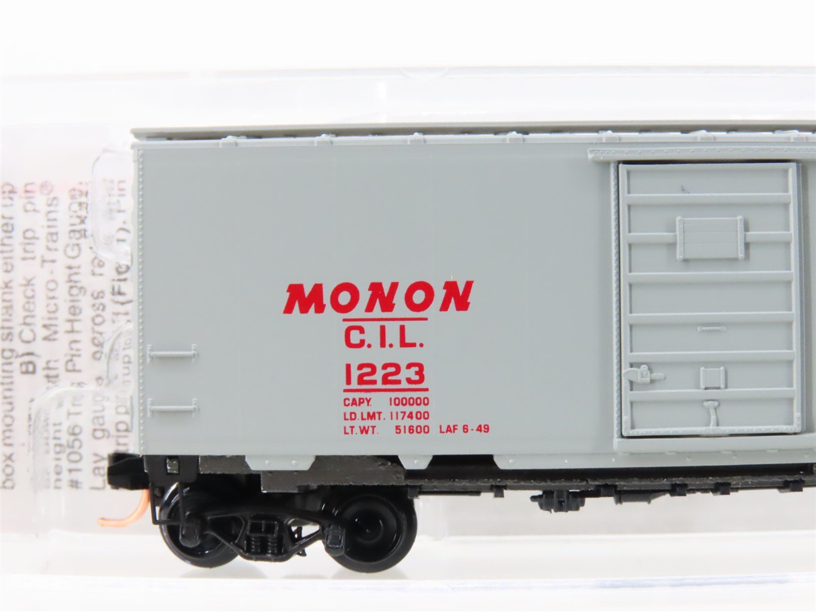 N Scale Micro-Trains MTL 20576 CIL Monon 40' Standard Boxcar #1223