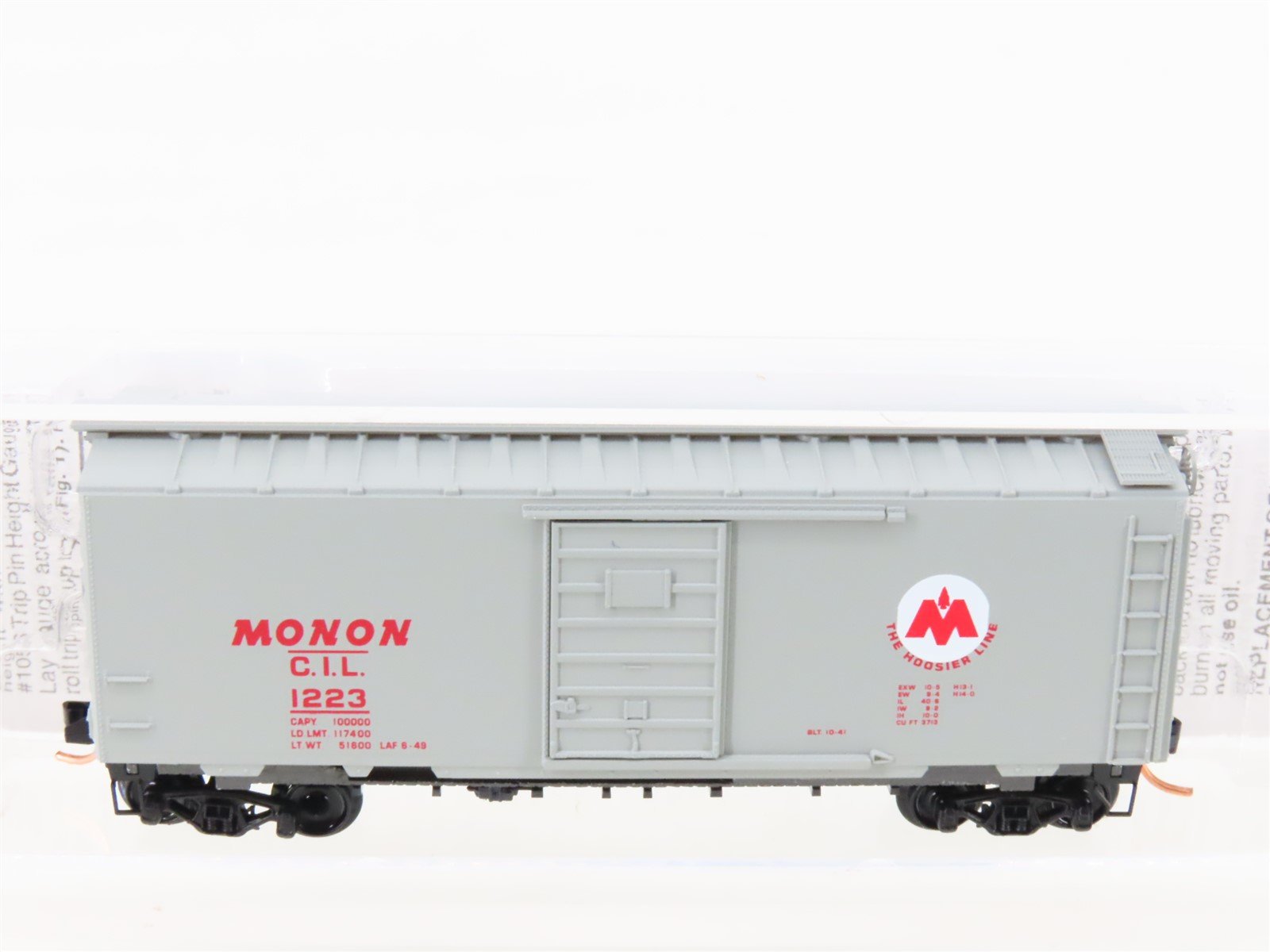 N Scale Micro-Trains MTL 20576 CIL Monon 40' Standard Boxcar #1223