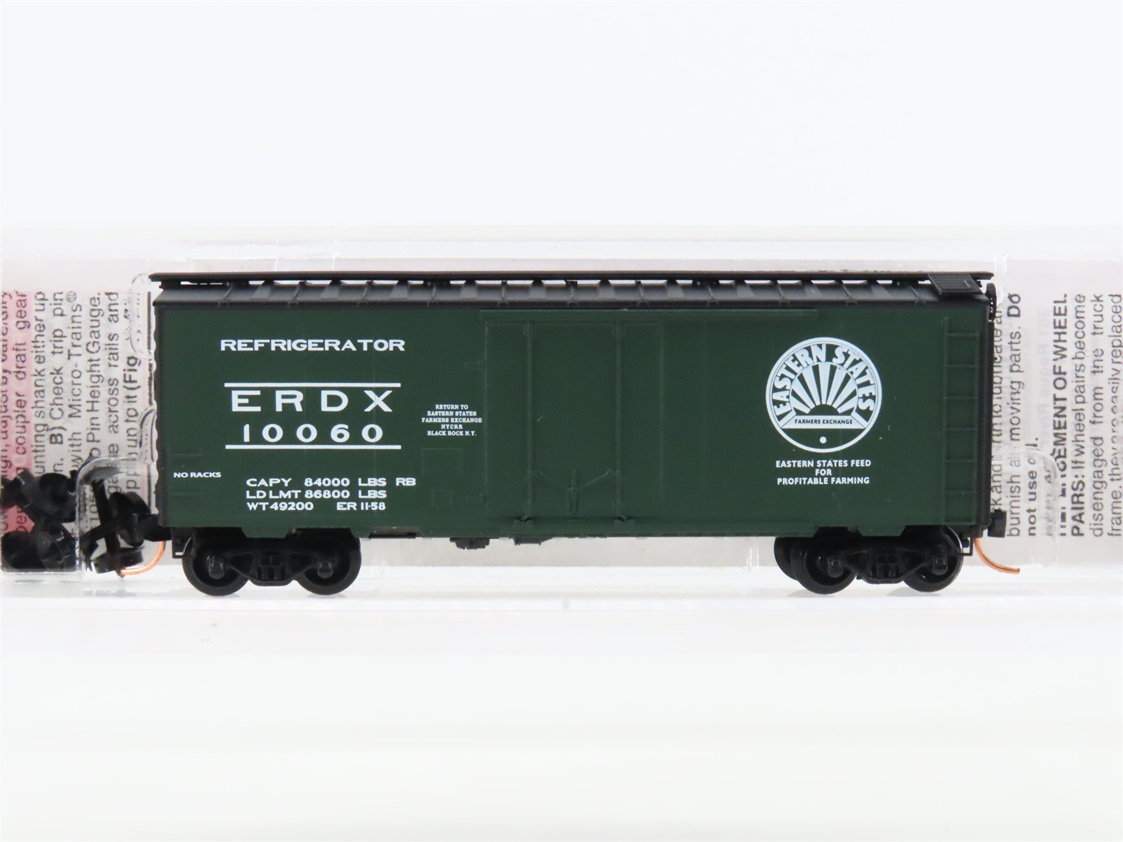 N Micro-Trains 21420 ERDX Eastern States Farmers 40' Standard Boxcar #10060