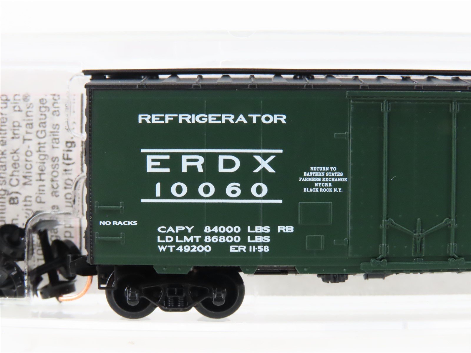 N Micro-Trains 21420 ERDX Eastern States Farmers 40' Standard Boxcar #10060