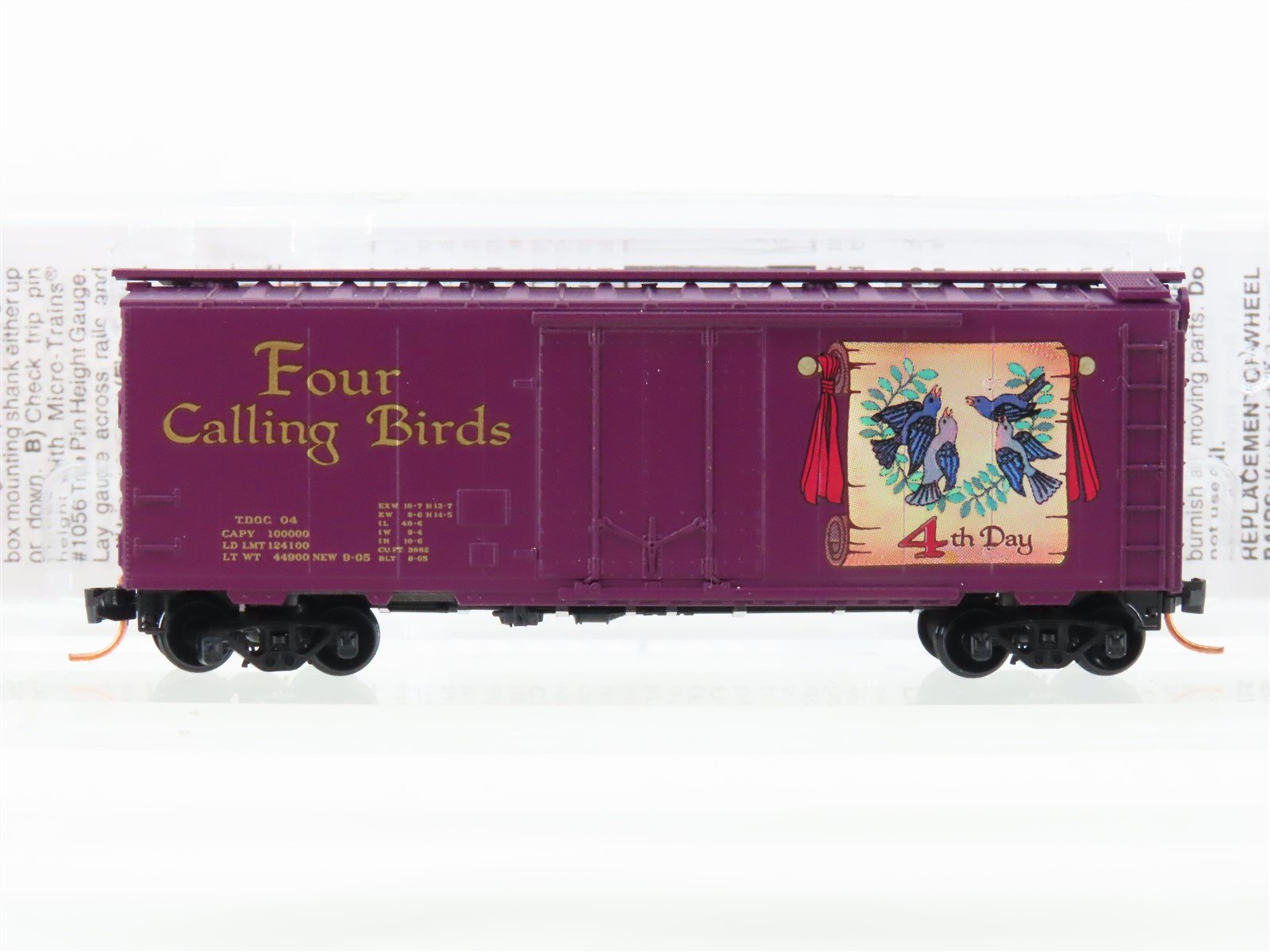 N Scale Micro-Trains 02100504 TDOC Twelve Days of Christmas 40' Boxcar #04