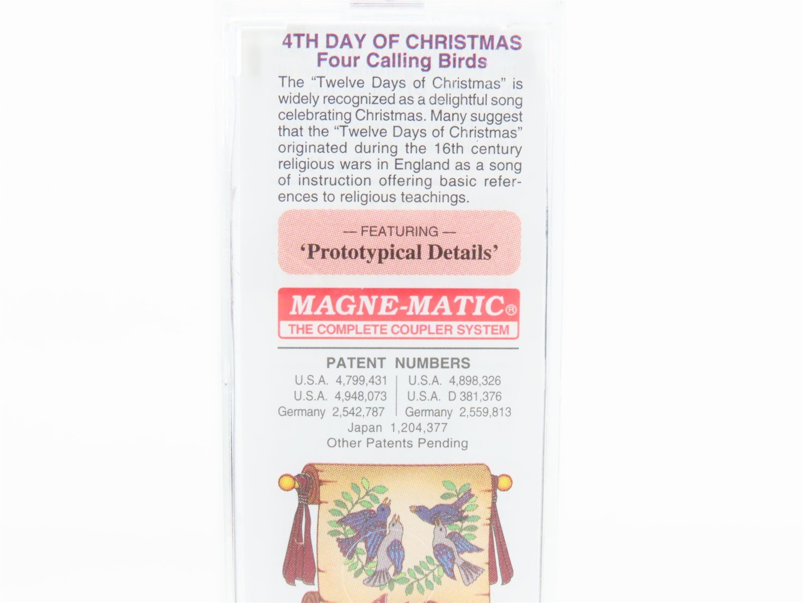 N Scale Micro-Trains 02100504 TDOC Twelve Days of Christmas 40' Boxcar #04