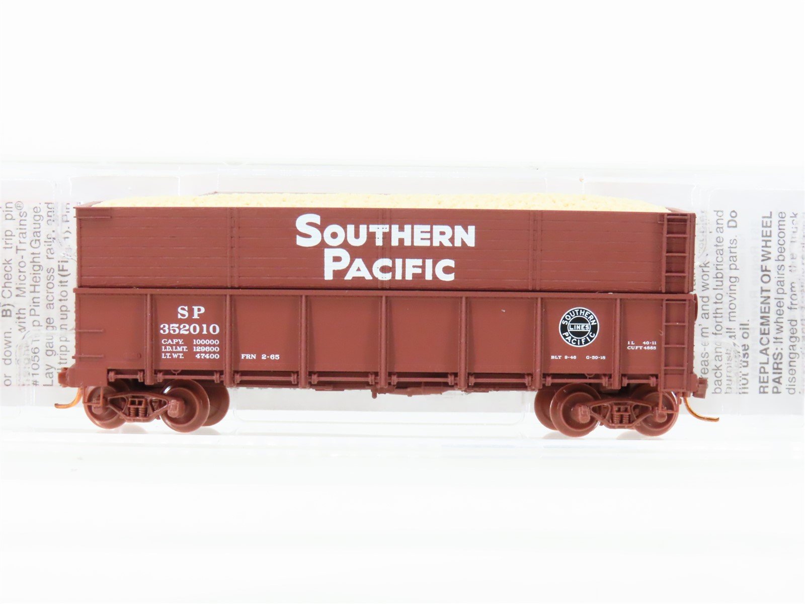 N Micro-Trains MTL 08400022 SP Southern Pacific 40' Woodchip Gondola #352010