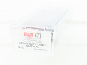 N Scale Micro-Trains MTL 38190 CN Canadian National 50' Standard Boxcar #401232