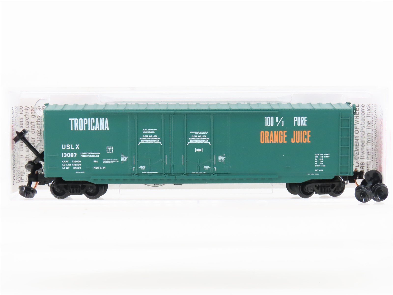 N Scale Micro-Trains MTL 75040 USLX Tropicana 50' Standard Boxcar #13087